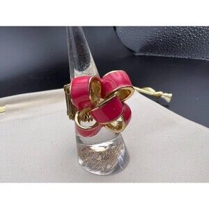 Lilly Pulitzer Pink Enamel Bow Stretch Ring